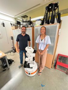 Kameron and Dr. Luis Merino is his robotics lab at the Universidad Pablo de Olavide
